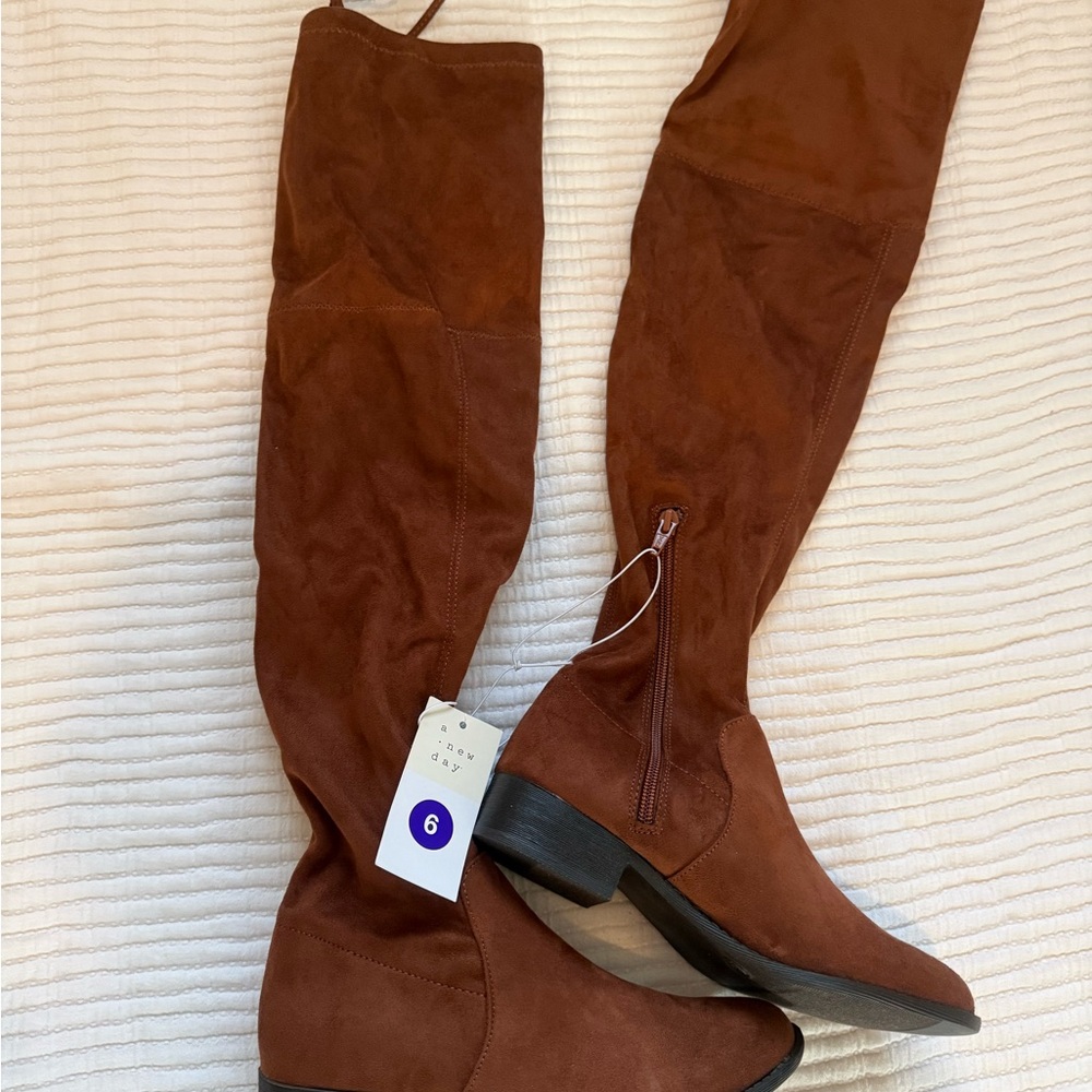 a new day Rich Brown Over-the-Knee Boots